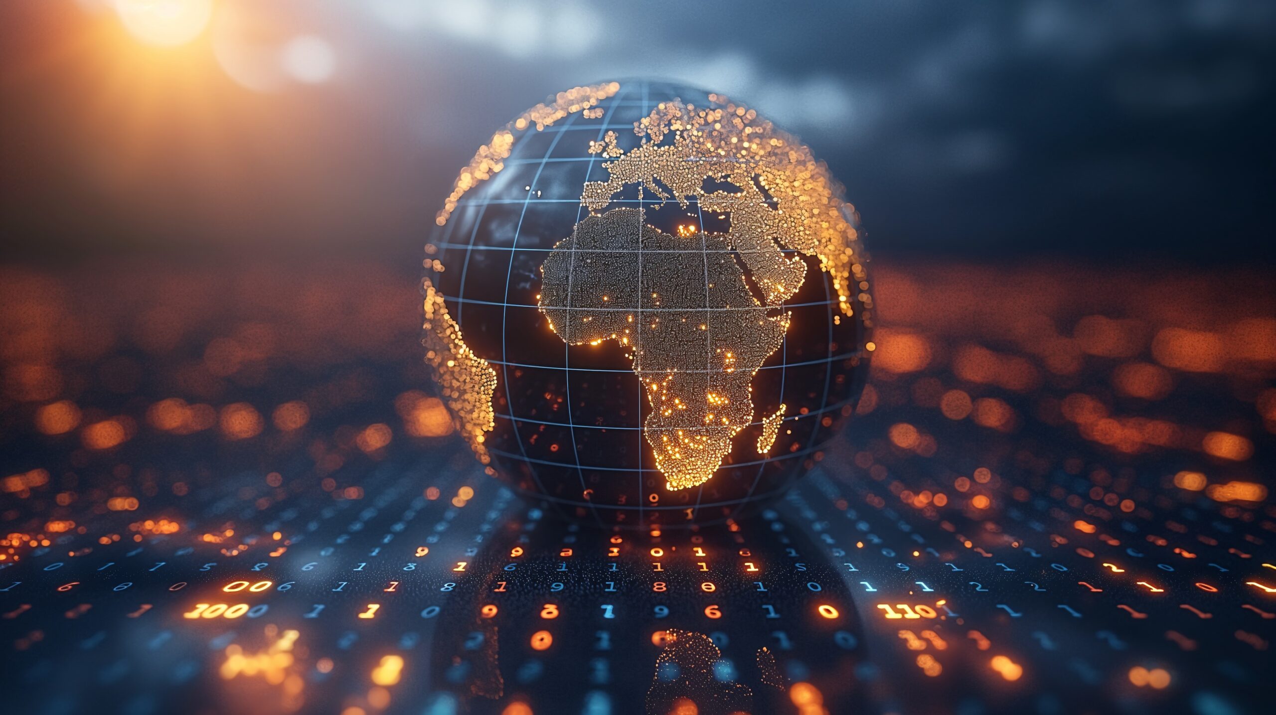 global connectivity and network concept over digital earth